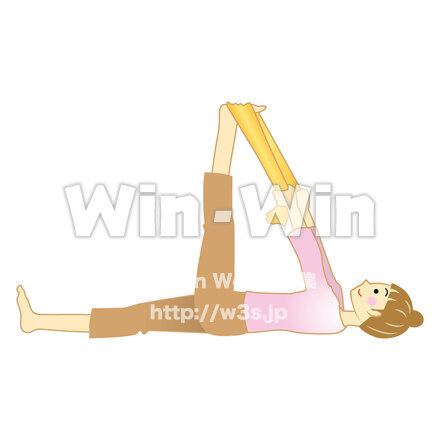 整体（タオルストレッチ）のCG・イラスト素材 W-027199