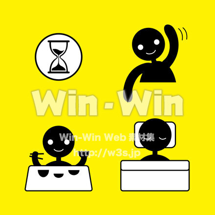 健康な生活のシルエット素材 W-027029