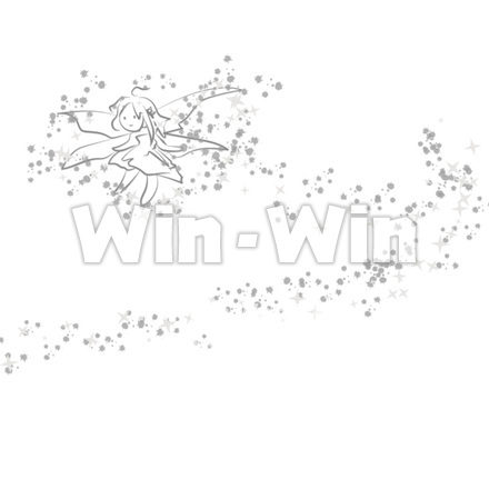 ティンカーベルのシルエット素材 W-026028