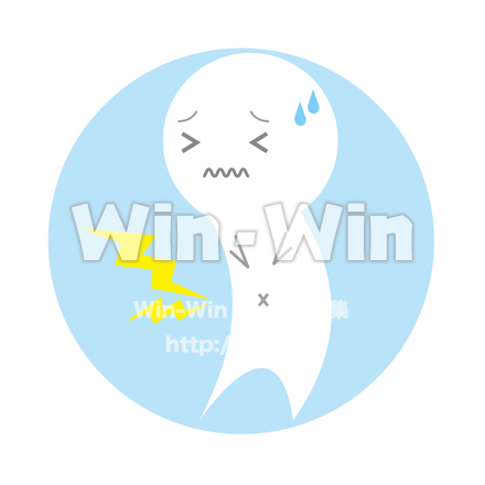 腹痛_アイコンのCG・イラスト素材 W-026423