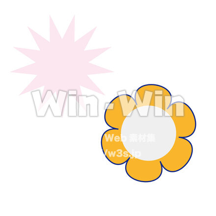 花、星型変形のアイコンのCG・イラスト素材 W-026993