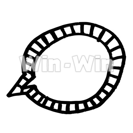 吹き出しのシルエット素材 W-027006