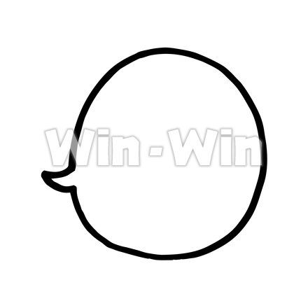 ふきだしのシルエット素材 W-027801