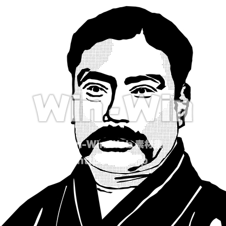 岩崎弥太郎のシルエット素材 W-026016