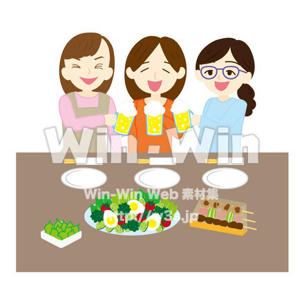 女子会のCG・イラスト素材 W-026947