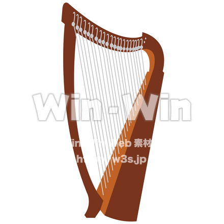 アイリッシュハープのCG・イラスト素材 W-026553