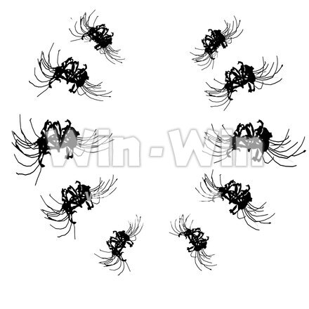 彼岸花のシルエット素材 W-026159