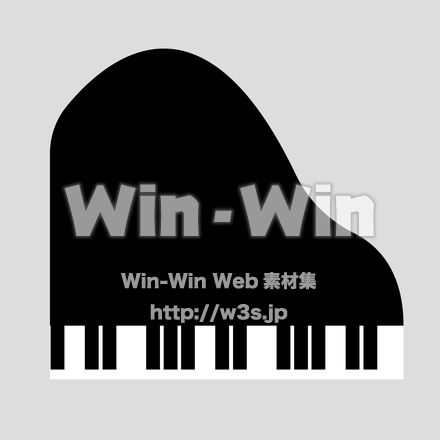ピアノのデフォルメイラストのCG・イラスト素材 W-027693