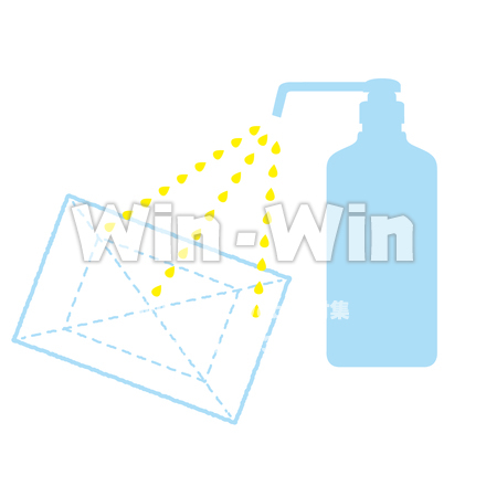 消毒して拭くのシルエット素材 W-026926