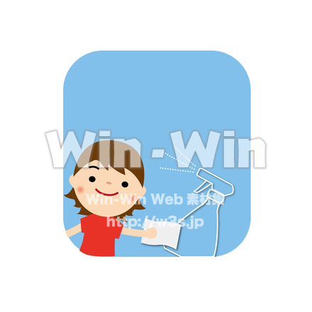 こまめに消毒のCG・イラスト素材 W-027291