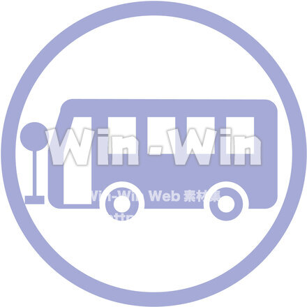 バスのピクトグラムのCG・イラスト素材 W-026600