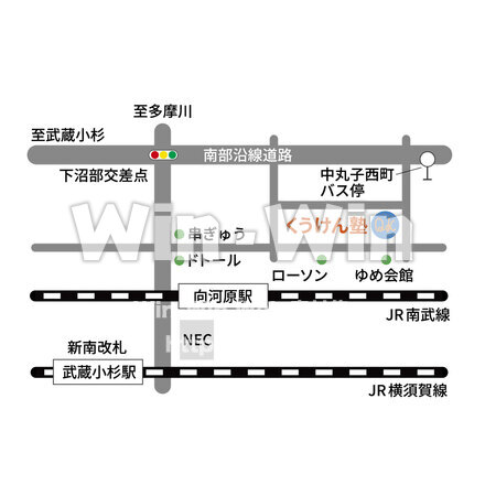 地図（くうけん塾）のCG・イラスト素材 W-027195