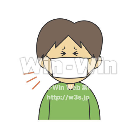 咳エチケットのCG・イラスト素材 W-027187