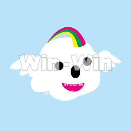 雲のコアラのCG・イラスト素材 W-026711