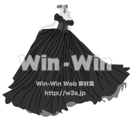 シンデレラのシルエット素材 W-026090