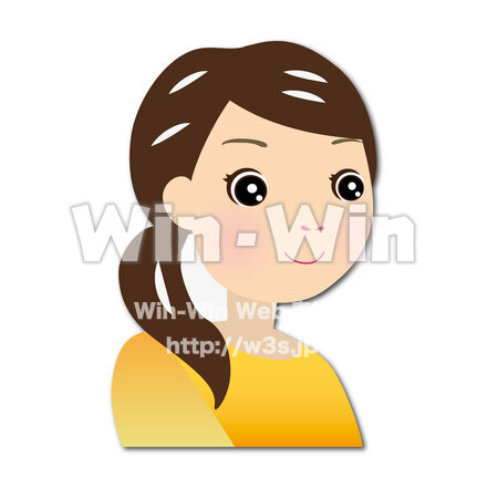 満足げな女性のCG・イラスト素材 W-026102