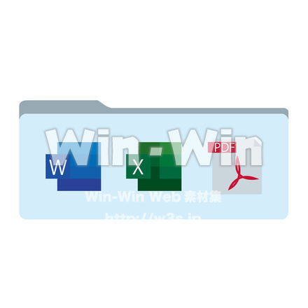 フォルダとファイルのアイコンのCG・イラスト素材 W-027746