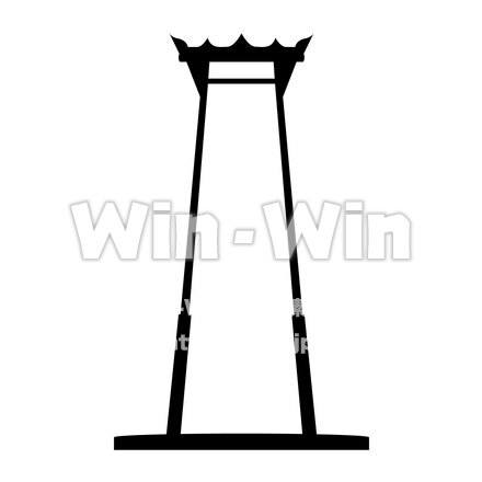 サオ・チンチャー（巨大ブランコ）のシルエット素材 W-026463