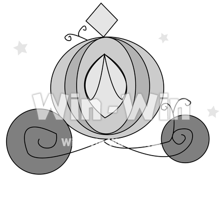 馬車のシルエット素材 W-026087