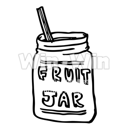 ジュースのシルエット素材 W-026002