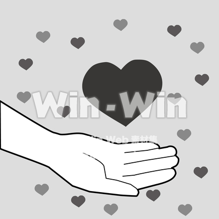 感謝の気持ちのシルエット素材 W-026150