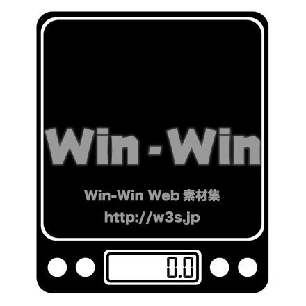 キッチンスケールのシルエット素材 W-027447