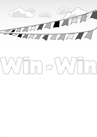 運動会の背景のシルエット素材 W-027400