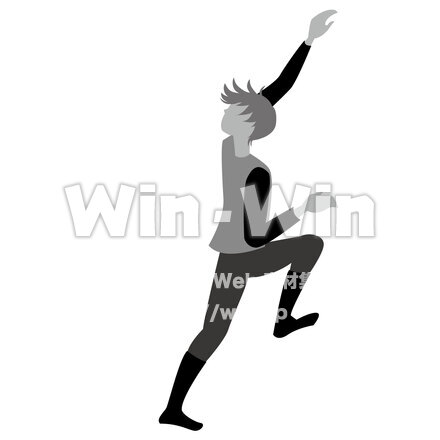 少年（ジャック）のシルエット素材 W-026703