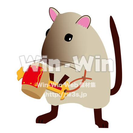 ネズミイラストのCG・イラスト素材 W-026262
