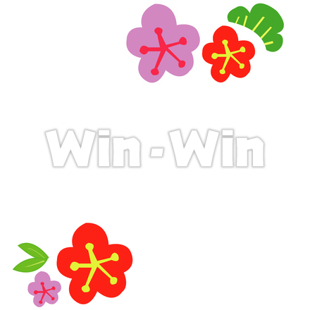 梅をイメージした花のCG・イラスト素材 W-026221