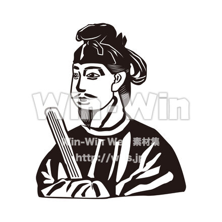 聖徳太子のシルエット素材 W-026108