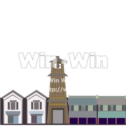 埼玉川越街並み小江戸のCG・イラスト素材 W-027785