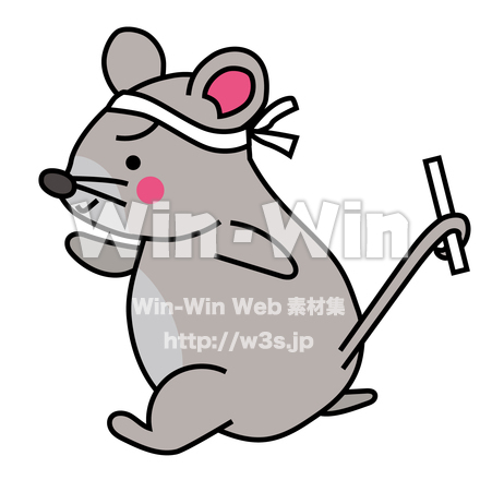 走るねずみのCG・イラスト素材 W-026399