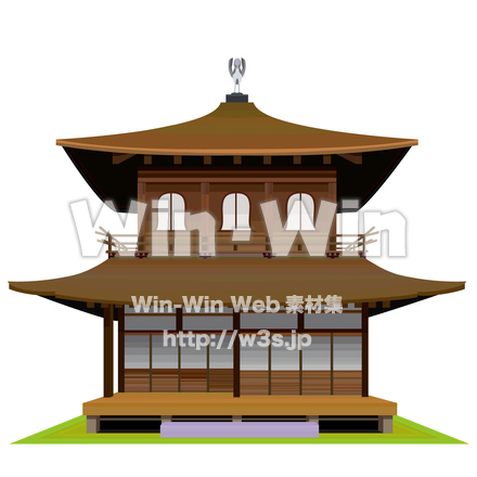 銀閣寺のCG・イラスト素材 W-026106