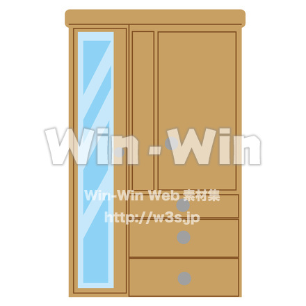 洋服ダンスのCG・イラスト素材 W-026517