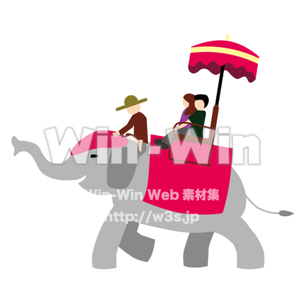 エレファントキャンプのCG・イラスト素材 W-027586