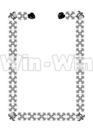 ハワイアンのスタイルブラシのシルエット素材 W-026162