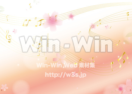 春の音楽背景のCG・イラスト素材 W-027504