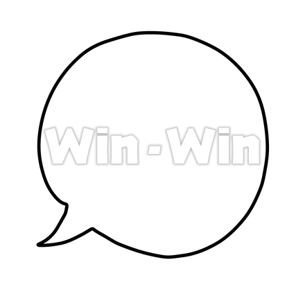 ふきだしのシルエット素材 W-026388