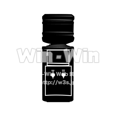 ウオーターサーバーのシルエット素材 W-026293