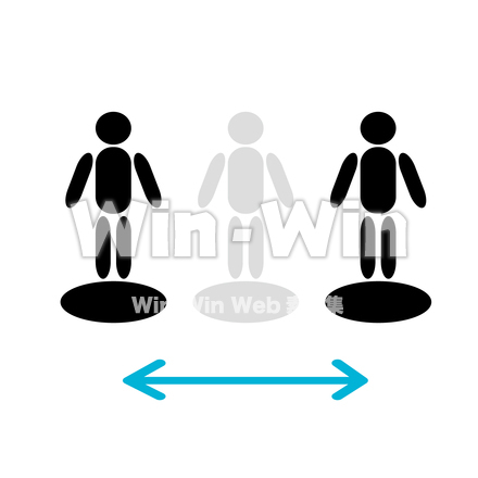 ソーシャルディスタンスのイメージのCG・イラスト素材 W-027134