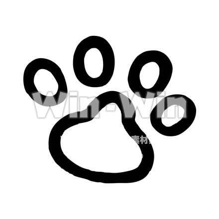 肉球のシルエット素材 W-027800