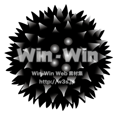 花粉のシルエット素材 W-026763