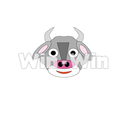 2021年干支、牛のCG・イラスト素材 W-027912