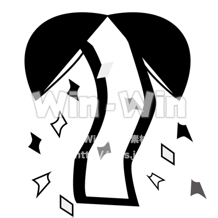 くす玉のシルエット素材 W-026024