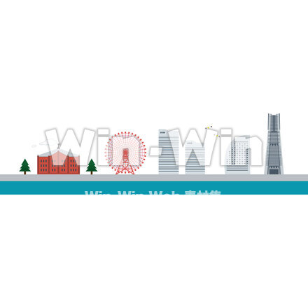 横浜の街並みのCG・イラスト素材 W-027331