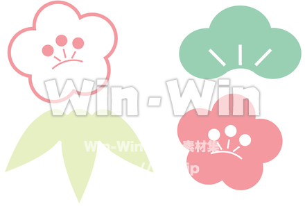 松竹梅のCG・イラスト素材 W-026427