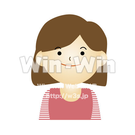 女性-笑顔のCG・イラスト素材 W-027180