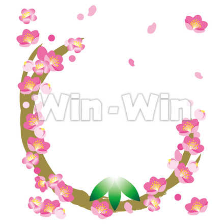 梅の飾りのCG・イラスト素材 W-027474