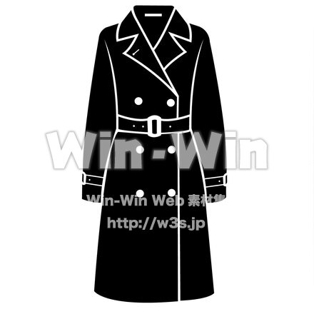 トレンチコートのシルエット素材 W-027731